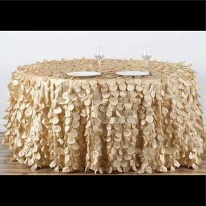 120” round champagne table cloth